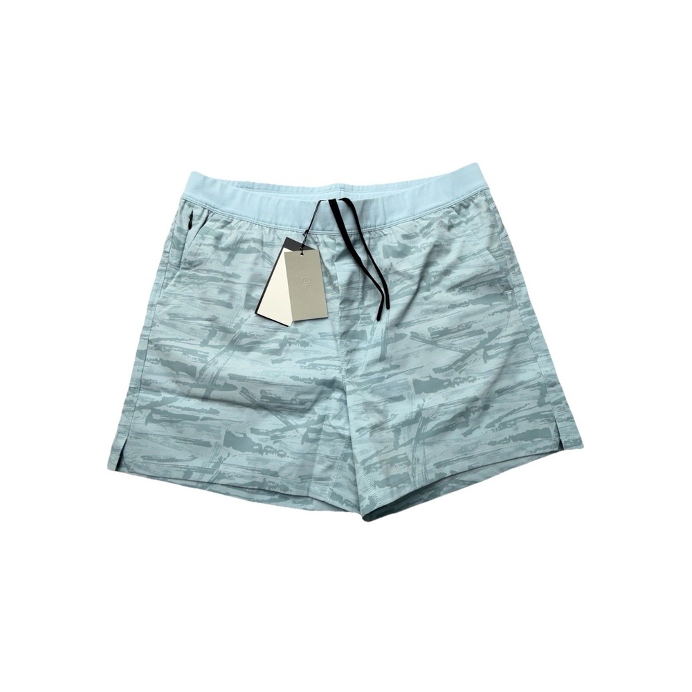 Public Rec Flex Short Shorts Mens 38‎ Blue Camo Athletic Swim Stretch 5 Inseam